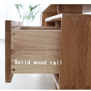 Gładki rowek szyny z litego drewna może dobrze chronić drzwi szafki i przedłużyć jej żywotność.
