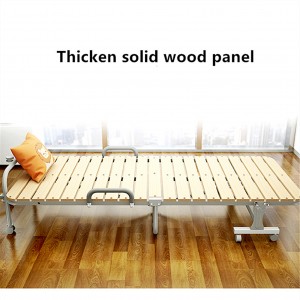 स्टील फ्रेम के साथ तह करने योग्य और टिकाऊ ठोस लकड़ी का पोर्टेबल बिस्तर प्राकृतिक से बना है, इसलिए आप इसे आसानी से उपयोग कर सकते हैं।