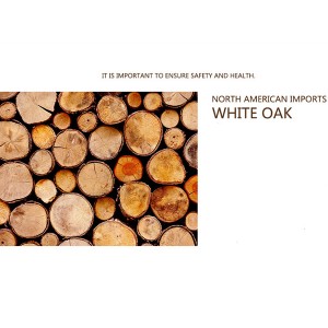 Wit eikehout ingevoer uit Noord-Amerika om 'n suiwer soliede houtraam te skep