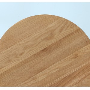 Bàn cà phê tròn gỗ mini di động đơn giản là bàn cà phê tròn làm bằng gỗ nguyên khối