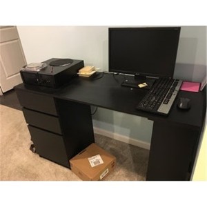 Dimensions of our Simple Living Como Modern Writing Desk with Storage