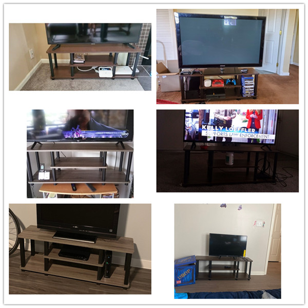 Comments from buyers

01.This was so easy to assemble and took only 7 minutes. No tools were used. I have 50 inch TV and this is a perfect choice. The product description says about accommodating up to 60 inch TV but I think 56 inch will be the maximum.

02.Beautiful piece of furniture and fit perfectly in the space I needed it for, the wood is a perfect color tone. It was very easy to put together and the shelf room is fantastic. Thank you.

03.I purchased this for my daughter who moved into her first apartment. It is perfect for them. The space on the bottom gives them room to add a picture frame and a few knick knacks. The TV stand works perfect with their 55-inch tv. Highly recommend. Also, very easy to put together.

04.Well made and sturdy. Perfect for my tweens video game systems and tv. Great width with lots of room for storage. I thought the black bars would look cheap but they ended up looking sleek once put together.

05.It was pretty easy to put together but the description says its fits most 42 to 60 inch TVs and my 50 inch television is clearly too small. I'll gift it to someone and buy something else not from Overstock
