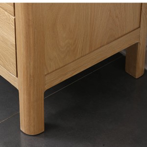 One-piece solid wood cabinet legs