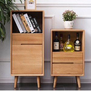 Nordic style solid wood wine cabinet, display storage, parehong ornamental value at storage function