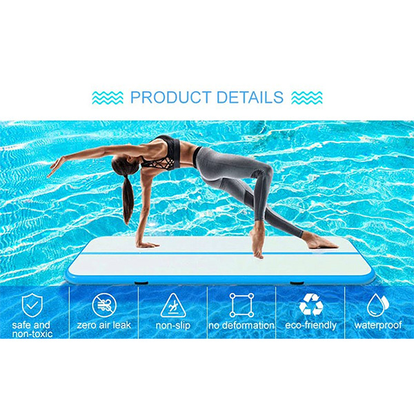 រោងចក្រចិន 8M 10M ចម្រុះពណ៌ប្ដូរតាមបំណង Air Trick Pool Float Inflatable Yoga Mat 0395