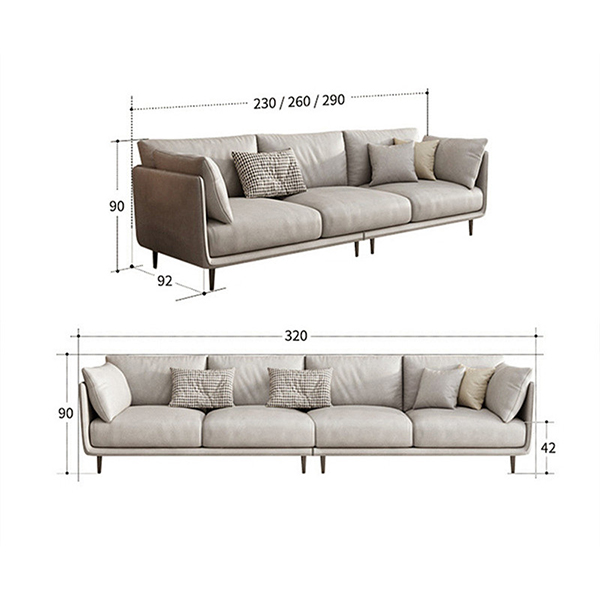 Product parameter


Product name: Fabric sofa
Product model: Amal-0427
Main material: solid wood frame + technology cloth + latex + sponge
Product specifications: 100*92*90cm/180*92*90cm/230*92*90cm/320*92*90cm
Place of Origin: Shandong
Color: as shown or customized
Packing: standard packing
Customization:Yes