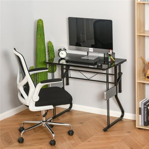 Birou de scris pentru computer cu suport pentru monitor reglabil în înălțime și suport pentru picioare pentru stația de lucru de acasă