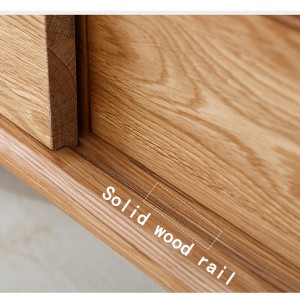 The smooth solid wood rail groove can well protect the cabinet door and prolong its service life.