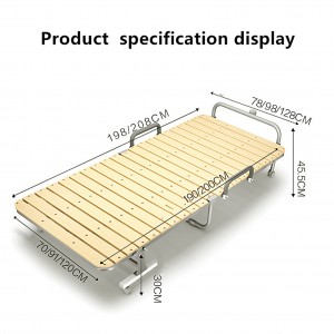 Opklapbaar multifunctioneel houten eenpersoons bed slaapt comfortabel en veilig.