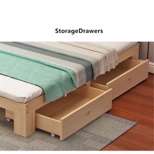 Le lit adulte en bois massif de pin épais et le lit pour enfant sont durables