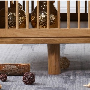 پایه های کابینت چوب جامد ضخیم با توجه به طراحی ذخیره سازی میز قهوه خوری طراحی شده و باعث پایداری بیشتر میز می شود.