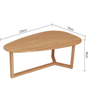 Lovely mango-shaped solid wood coffee table, interesting mango shape will make the whole living room interesting.