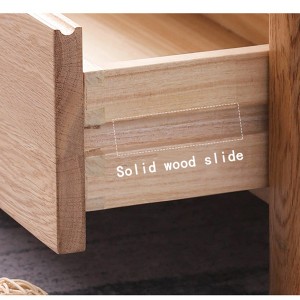 Alur rel kayu solid membuat laci lebih mudah ditarik.