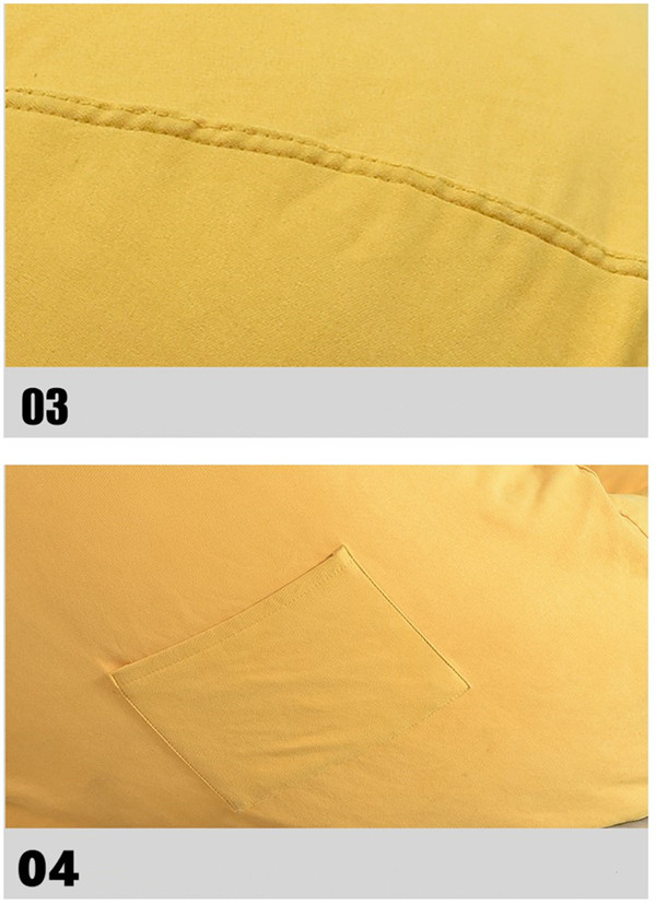 Σημείο πώλησης προϊόντων 01. Φορητή λαβή.Το επάνω μέρος του #κάλυμμα του καναπέ bean bag έχει σχεδιαστεί με μια βολική και αυθαίρετη κινούμενη λαβή.Εύκολη μετακίνηση του καναπέ beanbag.02. Σχέδιο κρυφού φερμουάρ.Το φερμουάρ του καναπέ #κάλυμμα bean bag είναι επιλεγμένο φερμουάρ υψηλής ποιότητας.Κρυψ'το.Μπορεί να αποφύγει την επαφή με το σώμα και την τριβή στο έδαφος.03. Τεχνολογία ραπτικής διπλής βελόνας.Το #κάλυμμα καναπέ bean bag είναι κατασκευασμένο με διαδικασία διπλής κλωστής βελόνας.Είναι σταθερό στη χρήση και δεν αποσυνδέεται εύκολα.04. Σχέδιο τσάντας αποθήκευσης.Μια τσάντα αποθήκευσης έχει σχεδιαστεί στο πλάι του #κάλυμμα του καναπέ bean bag.Τα κινητά τηλέφωνα, τα βιβλία κ.λπ. μπορούν να αποθηκευτούν κατά βούληση.
