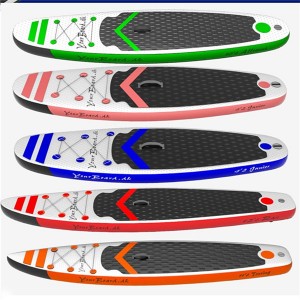 A cor e o padrão da #prancha de surf são mostrados na imagem.