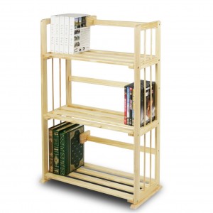 Das mehrschichtige Bücherregal im nordischen minimalistischen modernen Stil kann zerlegt werden