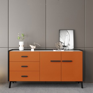 Mobília de armário de cozinha minimalista em estilo italiano brilhante