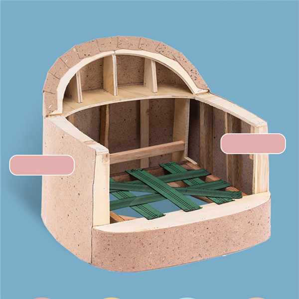 A gyerekkanapé belső szerkezete egy beépített tömörfa váz.Tartós és biztonságosabb.