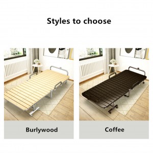 Il letto pieghevole in acciaio con plancia in legno di rame puro offre comfort e spazio.