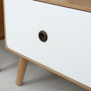 Bold and rounded solid wood cabinet legs have stronger bearing capacity
