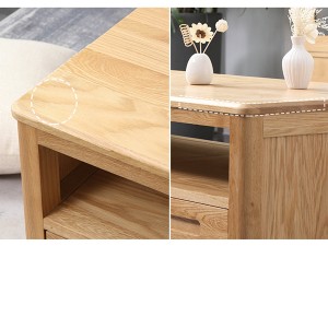 The rounded table corner design can reduce the damage caused by accidental bumps.